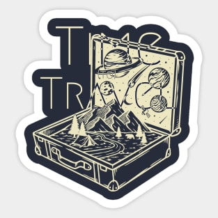 Time (to) Travel - Surrealistic Traveller Artwork Sticker